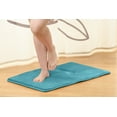 thumbnail image 2 of Clara Clark Bath Mat Bathroom Rug - Absorbent Memory Foam Bath Rugs - Non-Slip, Thick, Cozy Velvet Feel Microfiber Bathrug, Plush Shower, Toilet- Floor Bathmats Carpet - Teal - Large Size 20"x32", 2 of 5