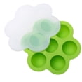 thumbnail image 1 of Contenedor reutilizable para alimentos y comida para bebés, bandejas con tapa a presión, 7 compartimentos (verde), 1 of 5