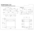 thumbnail image 3 of Kingston Brass KVSP3722A1 Kingston Commercial 37" Stainless Steel Console Sink with Steel Base and Glass Shelf (8-Inch, 3-Hole), Brushed/Polished Chrome, 3 of 6