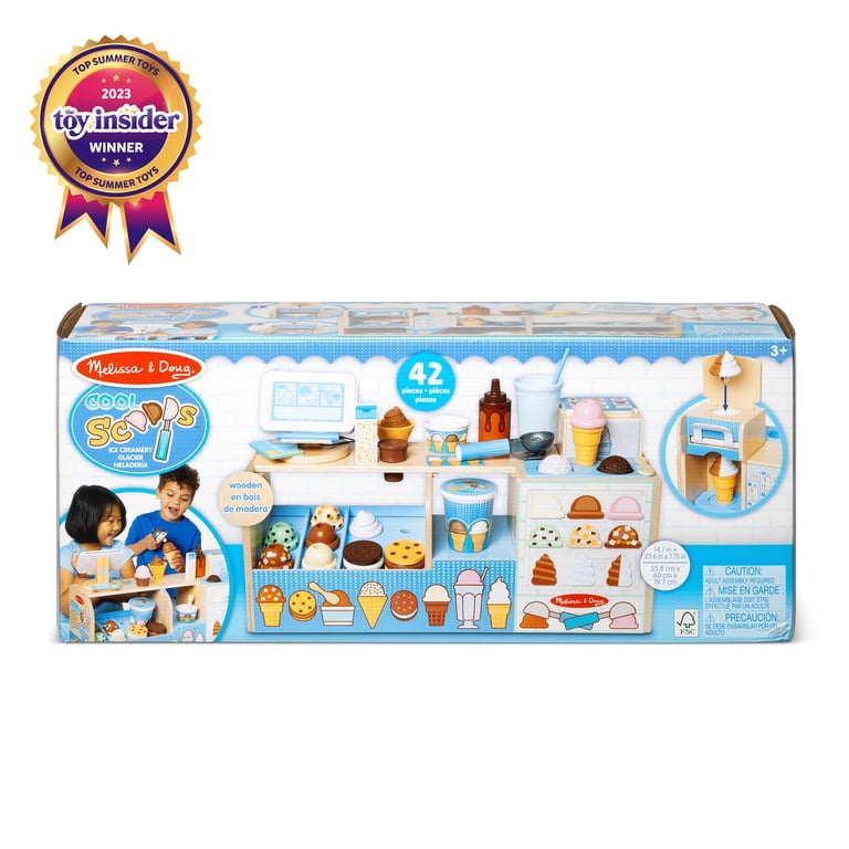 Melissa & Doug Cool Scoops Ice Creamery Wooden Counter, 42 Pieces photo 3