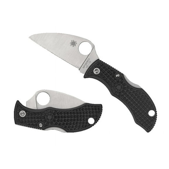 Spyderco Manbug Folding Knife 1.97" VG10 Satin Wharncliffe Blade, Black FRN Hand