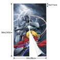 thumbnail image 4 of Cortina de puerta Fullmetal Alchemist para puerta, cortina opaca con estampado de patrón, cortina divisoria para habitación, tapiz para decoración del hogar, 34" de ancho x 56" de largo, 4 of 7