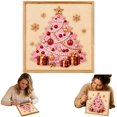 thumbnail image 3 of DIY Christmas Diamond Painting Craft Kit,Christmas Pearl Diamond Painting Art Kit for Kids Beginners Gift,Pink Christmas Tree, 3 of 5