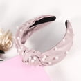 thumbnail image 6 of Unique Bargains Hair Headband Faux Pearl Knotted Headband for Women Girl Pink 6.69"x4.72"x1.38" Wide Headband, 6 of 7