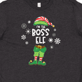 thumbnail image 4 of Inktastic Funny Christmas I'm the Boss Elf with Shoes and Hat Youth T-Shirt, 4 of 5