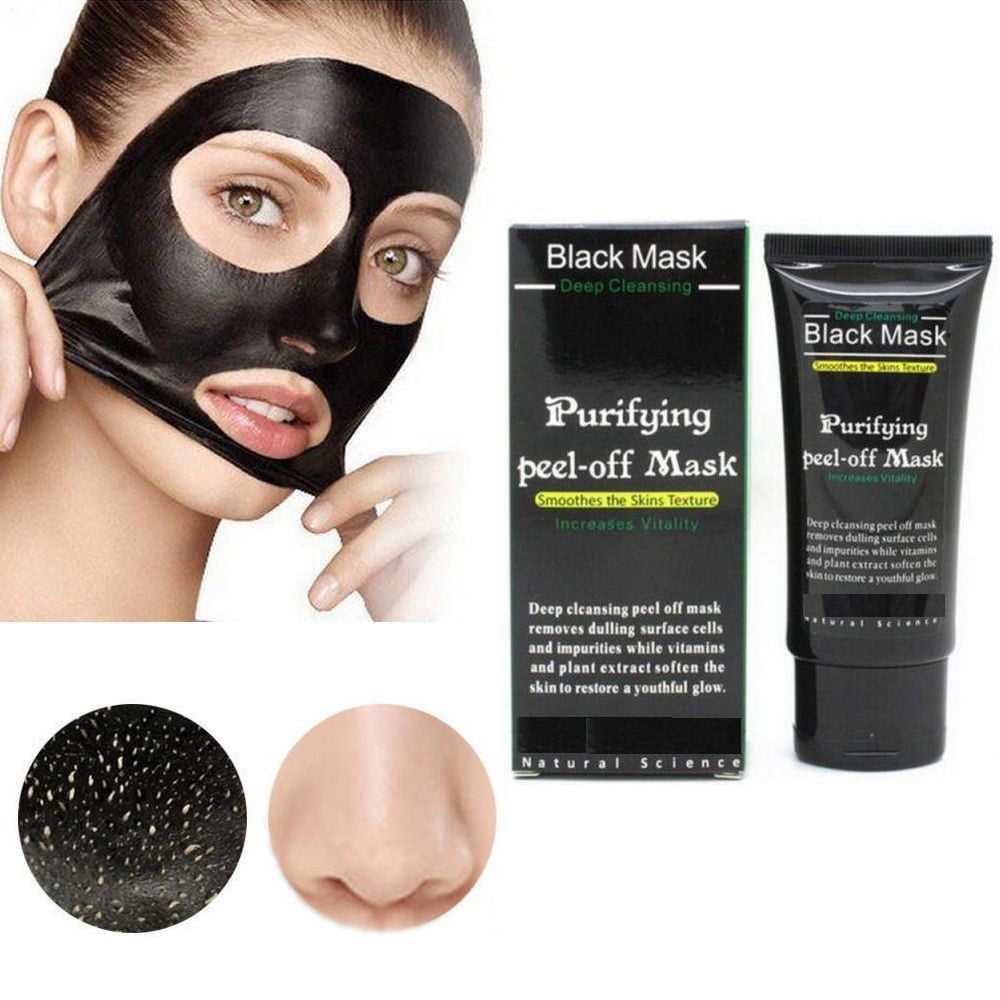 Rise heroin høj Purifying Black Peel off Mask, Charcoal Face Mask, Blackhead Remover Deep  Cleanser, Acne Black Mud Face Mask - Walmart.com