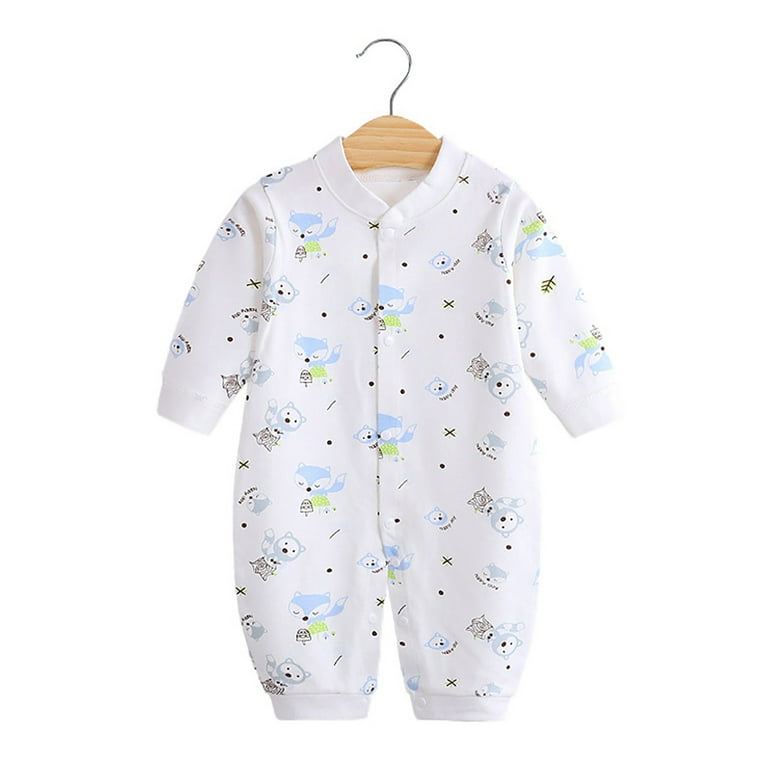 Weebloom Footless Pajamas Baby Girl Boy Cotton Print Romper