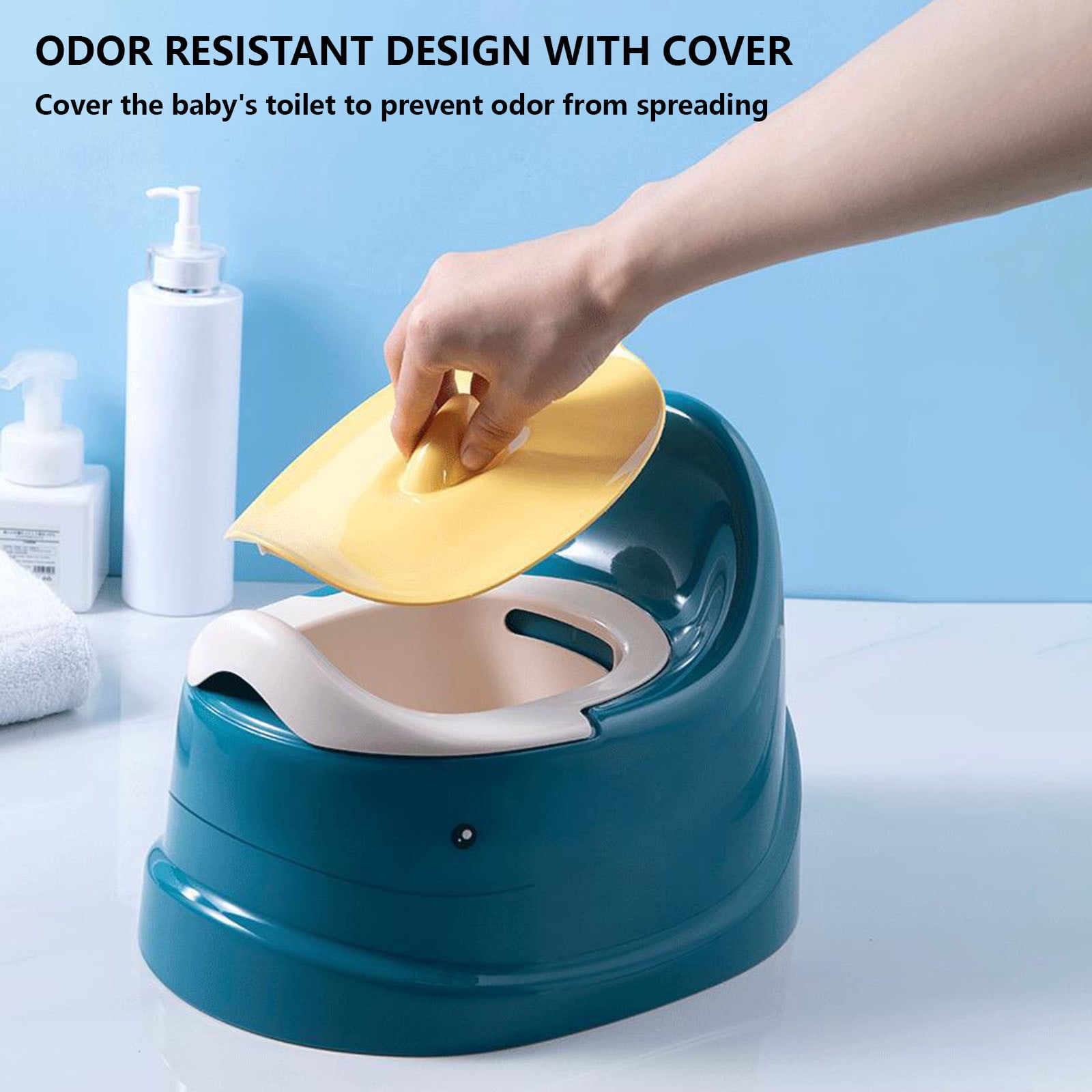 Children's Potty Seat - New Style Baby Potty for Boys and Girls, Toddler Urinal, Lightweight and Easy to Clean, Odor-Free Design with Cover, 1-2 Years, Portable Toilet Seat for Toddlers, Safe
