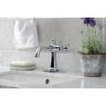 thumbnail image 3 of Kingston Brass KSD154BXCP Nautical One-Handle Single-Hole Bathroom Faucet with Deck Plate and Push Pop-Up Drain, Polished Chrome, 3 of 7
