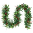 thumbnail image 3 of Northlight Mixed Pine with Berries Artificial Christmas Garland  - 10' x 15" - Unlit, 3 of 9