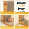 thumbnail image 3 of Happy & Polly 2-Pack Cat Scratch Pad, L-Shape Cardboard Scratcher with Ball, Durable Vertical Scratching Board for Indoor Cats, 3 of 9