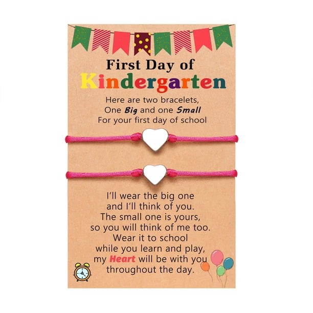 onlyliua Promoción de Temporada Tejiendo Una Pulsera Colorida con Forma de Corazón El Primer Día de Clases, Primer Día de Jardín de Infantes