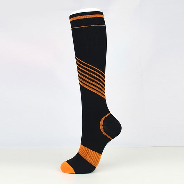Bas de Compression à Bandes de Couleur Bas de Compression Hommes et Femmes Bas Élastiques