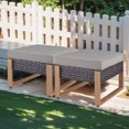 thumbnail image 2 of Giantfurnni Patio Ottomans Set of 2, Outdoor Wicker Footrests for Porch Deck Balcony, 2 of 9