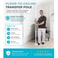 thumbnail image 3 of Stander Wonder Pole Slim, Tension Mounted Security Pole, Elderly Floor to Ceiling Grab Bar for Seniors, Bathroom Grab Bar Safety Rail, Supports 300 lbs, White, 3 of 10