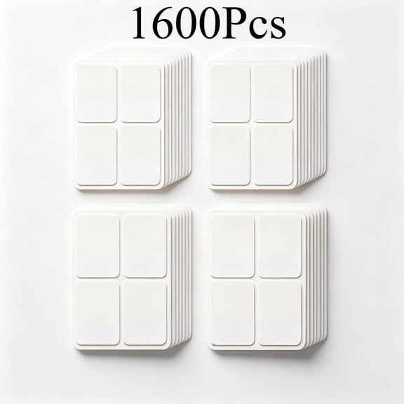 1600 Pcs White Writable Sticky Index Tabs, 1.6"x1" Page Markers File Flags for Notebooks Binders File Folders Books