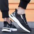 thumbnail image 4 of XIMIN Women's Wide Toe Box Walking Shoes with Arch Support Orthotic Sneakers for Plantar Fasciitis Heel and Foot Pain Relief Natural Foot Shape Tennis WhiteBlack (8.5, Black), 4 of 6