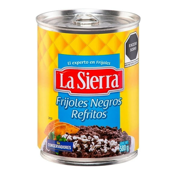 Frijoles negros La Sierra refritos 580 g