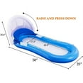 thumbnail image 2 of MesaSe Pool Float with   Adult Inflatable Pool Float Raft with Shade Water Lounge Blue, 2 of 4