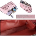 thumbnail image 4 of Bolso de noche de satén rosa Rojo Verde elegante para mujer, 4 of 5