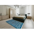 thumbnail image 4 of Ahgly Company Indoor Rectangle Abstract Koi Blue Abstract Area Rugs, 2' x 5', 4 of 6