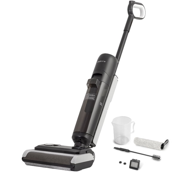 Deco Home 220W Wet/Dry All-in-One Vacuum and Hard Floor Cleaner, Cordless Battery with Self-Cleaning Charging Dock