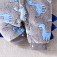 thumbnail image 7 of LAPAKIDS Infant Baby Boy Dinosaur Clothes 3-6 Months Fall Winter Warm Outfit Fleece Hooded Jumpsuit Long Sleeve Romper, 7 of 7