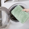 thumbnail image 3 of Soft Fluffy Bathroom Rugs Absorbent Non-Slip 20" x 32" Light Green Microfiber Plush Bath Mats Machine Washable, 3 of 8