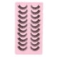thumbnail image 1 of 10 Pairs False Eyelashes Set DD Curl Wispy Fluffy Reusable 3D Multi Layer Fake Eye Lashes for Makeup Cosplay Type 2, 1 of 5