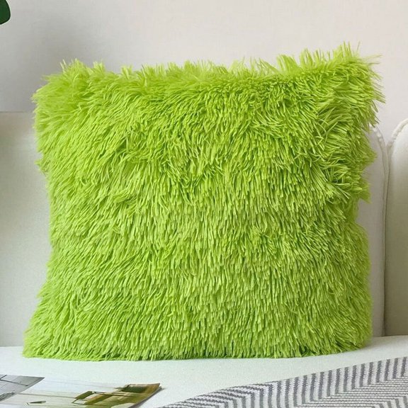 Nordic Plush Pillow Case Modern Simple Crystal Plush Soft Comfortable Solid Color Pillow Case Cushion Cover