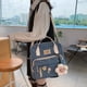 thumbnail image 5 of Mujeres Hit Color Messenger Bag Preppy Style School Mochila grande (Azul), 5 of 5
