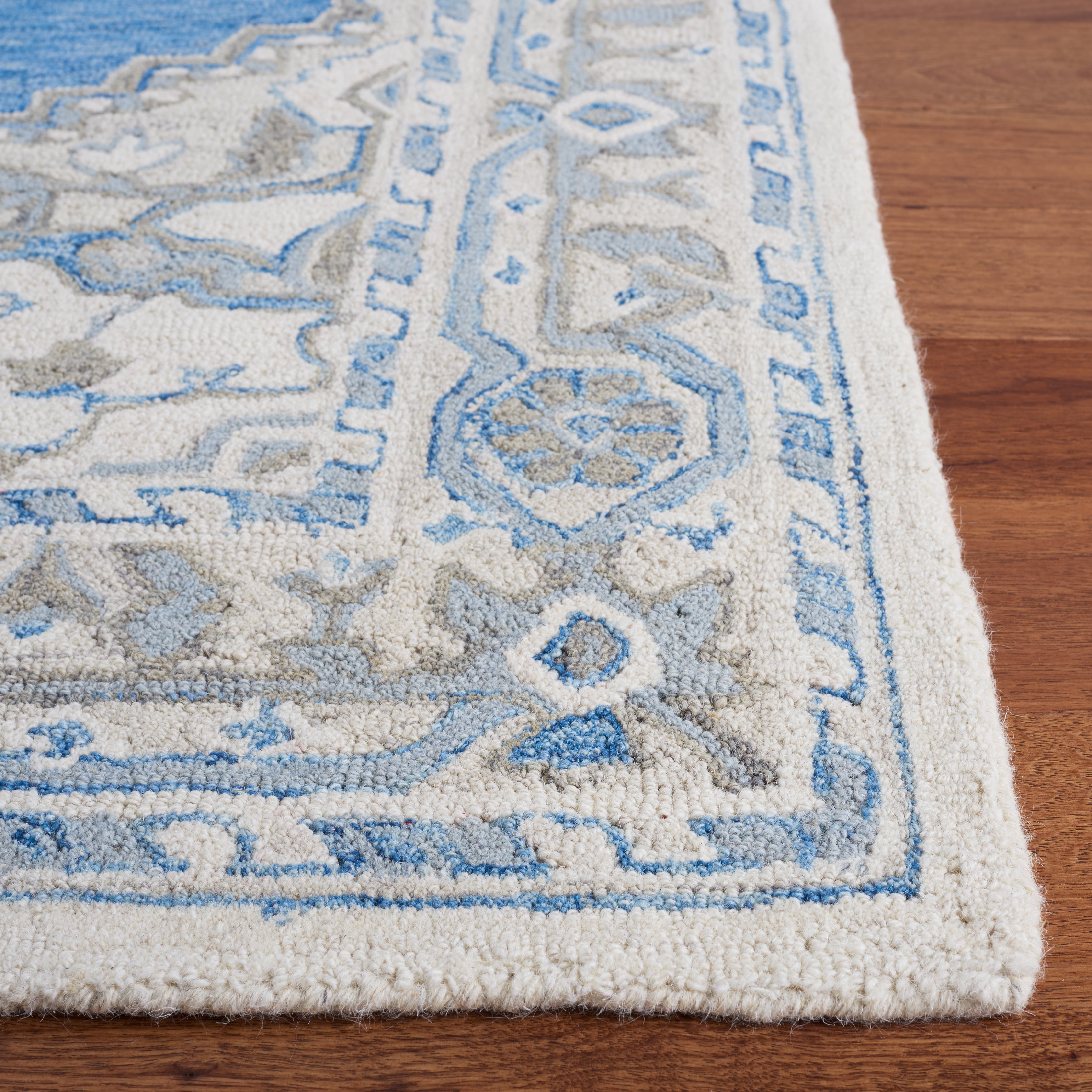 SAFAVIEH Metro Bevis Medallion Area Rug, Navy/Ivory, 8' x 10'