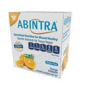 Abintra Specialized Wound Healing Nutritional Supplement Includes L-Arginine, L-Glutamine, Whey Protein, Vitamins and Minerals, Orange Flavor, 6 Powder Packets, 27g Each