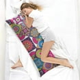 thumbnail image 4 of Boho Long Body Pillow Cover – Soft & Breathable Ethnic Fabric, Hidden Zipper, 20"x54", Stylish Abstract Tribal Print – Gift for Side Sleepers, Pregnancy, Home Decor, 4 of 7