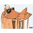 thumbnail image 5 of 15 In Western Horse Wade Saddle American Leather Ranch Roping Tan Hilason, 5 of 8