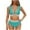 #0305-Light Blue, variant on Women High Waisted Bikini Sets Tummy Control Swimsuits Color Block Two Piece Drawstring Bathing Suit