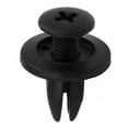 thumbnail image 2 of 50 PCS Car Door Bumper 6mm Dia Hole Black Plastic Screw Rivets Fasteners, 2 of 9