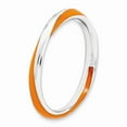 thumbnail image 3 of Sterling Silver Stackable Expressions Twisted Orange Enameled Ring - Size 7, 3 of 3