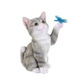 thumbnail image 3 of Estatua de gato para jardín, escultura de Animal, mariposa, luz Solar, estatuas para exteriores, figura de gatito para paisaje, decoración de Patio Gris, 3 of 8