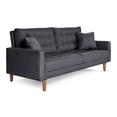 thumbnail image 3 of Sofá Cama Makora Encore Con Memory Foam, Color Gris Oxford, Lino Respaldo Reclinable De 3 posiciones., 3 of 8