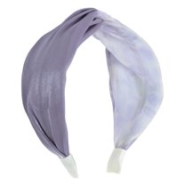 Unique Bargains 1 Pc Wide Tie Mesh Headbands for Women Purple