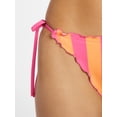 thumbnail image 4 of No Boundaries Striped Side Tie Bikini Bottoms, Women's XXS-XXL, 4 of 5