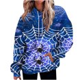 thumbnail image 2 of UPPADA Womens Graphic Hoodies Spring Fall Casual Long Sleeve Hooded Sweatshirts Trendy Loose Fit Pullover Tops Hoodies for Women Blue,S, 2 of 7
