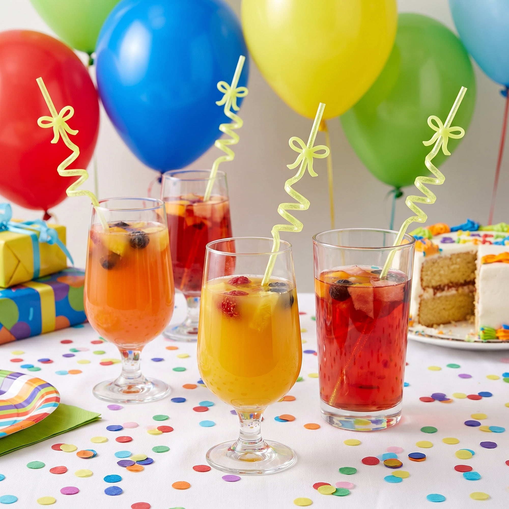 Unique Bargains 10Pcs Reusable Plastic Dishwasher Safe Straws Yellow
