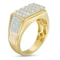 thumbnail image 2 of Pompeii 1Ct Men's Diamond Rectangle Multi-Row Ring in 10k Yellow Gold (G/H,I1), 2 of 5