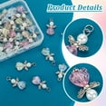 thumbnail image 4 of 30pcs Angel Charms Mixed Angel Wing Pendants Guardian Charms Heart Glass Bead for Jewelry Necklace Bracelet Earring Making DIY Craft Easter Decoration Mixed Color, 4 of 6