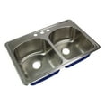 thumbnail image 3 of Transolid K-Mtdd33229-3 Meridian 33" Drop In Double Basin Stainless Steel Kitchen Sink -, 3 of 3