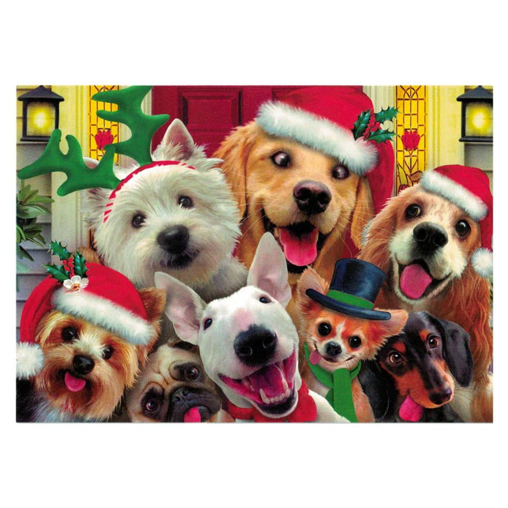BestPysanky It s Christmas Smiling Dogs Greeting Card Walmart