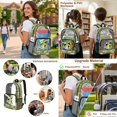 thumbnail image 5 of Kuiaobaty 3 Piece Clear Backpack and Lunch Bag Set for Boys 8-12 Hole Dinosaur Print Backpack and Pencil Case See Through PVC Bookbag with Lunch Box for School, 5 of 5