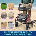 thumbnail image 2 of Ruedas todo terreno plegables Rollator Walker PLANET WALK de 10 y 8 pulgadas, 2 of 7